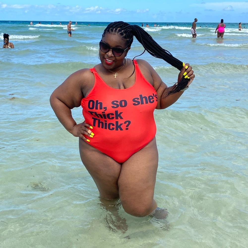 Plus size one piece bathing suit